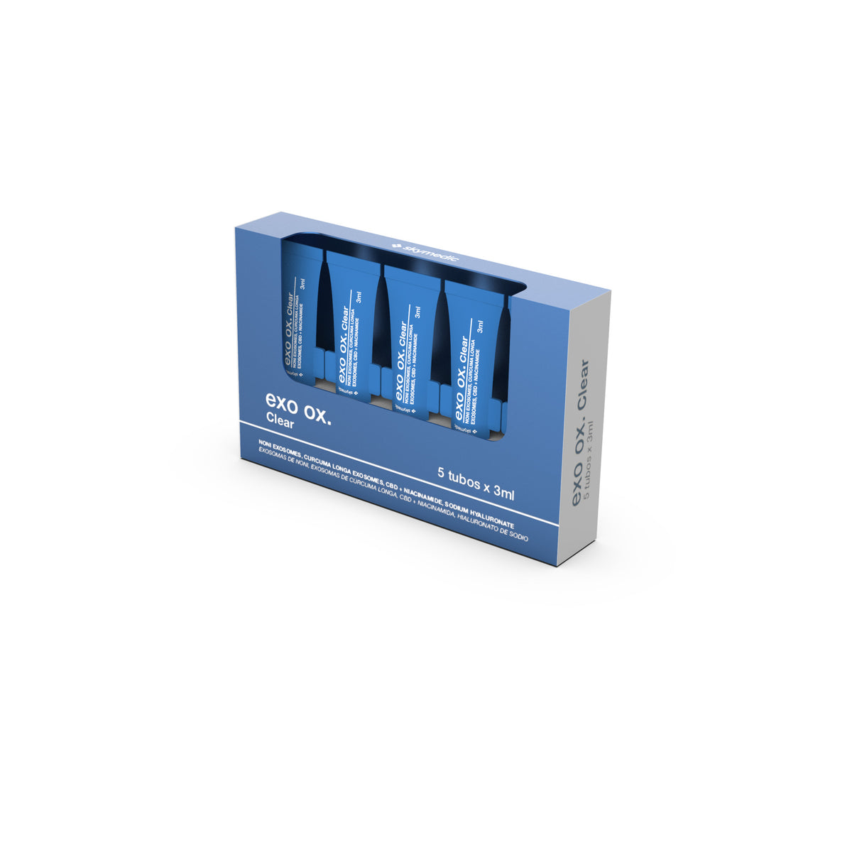 Sérum Transparente EXO OX — Tratamento Mensal (2 × 5 tubos) — Cada caixa traz 5 tubos × 3 ml