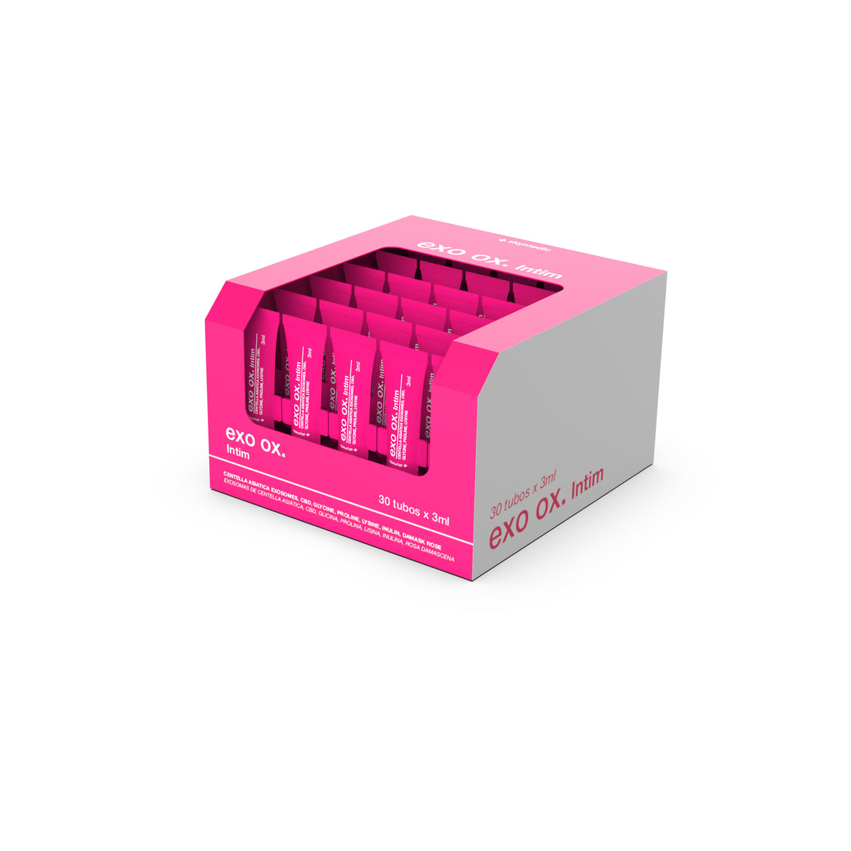 Sérum Íntimo EXO OX — Caixa de 30 tubos × 3 ml